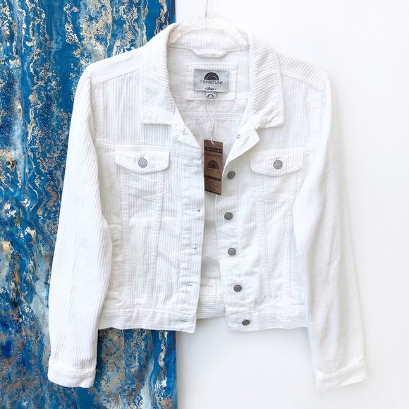 1 sunset lane Jackets & Blazers - NWT Corduroy Jacket Off White Size Large
